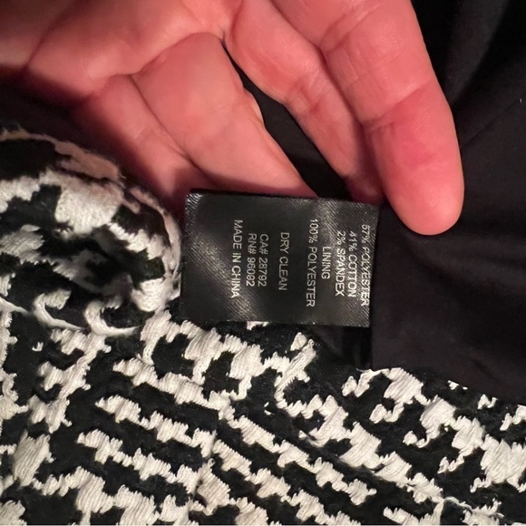 Carolina Belle Montreal Black White Houndstooth Jacket Blazer Women Size Med - Picture 11 of 11